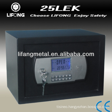 Electronic combination safe box with double security keys